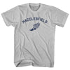 Macclesfield Running Track Winged Foot Adult Cotton T-shirt by Tribe Lacrosse