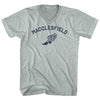 Macclesfield Running Track Winged Foot Adult Tri-Blend V-neck T-shirt by Tribe Lacrosse