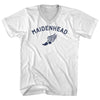 Maidenhead Running Track Winged Foot Adult Cotton V-neck T-shirt by Tribe Lacrosse