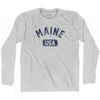 Maine USA Adult Cotton Long Sleeve T-shirt by Ultras