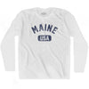 Maine USA Adult Cotton Long Sleeve T-shirt by Ultras