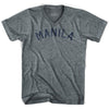 Manila Vintage City Adult Tri-Blend V-neck Womens T-shirt by Ultras