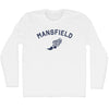 Mansfield Running Track Winged Foot Adult Cotton Long Sleeve T-shirt by Tribe Lacrosse