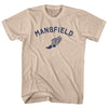 Mansfield Running Track Winged Foot Adult Cotton T-shirt by Tribe Lacrosse