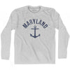 Maryland State Anchor Home Cotton Adult Long Sleeve T-shirt by Ultras