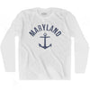 Maryland State Anchor Home Cotton Adult Long Sleeve T-shirt by Ultras