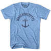 Massachusetts State Anchor Home Tri-Blend Adult T-shirt by Ultras