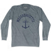 Massachusetts State Anchor Home Tri-Blend Adult Long Sleeve T-shirt by Ultras
