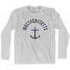 Massachusetts State Anchor Home Cotton Adult Long Sleeve T-shirt by Ultras