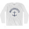 Massachusetts State Anchor Home Cotton Adult Long Sleeve T-shirt by Ultras
