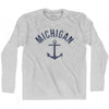 Michigan State Anchor Home Cotton Adult Long Sleeve T-shirt by Ultras