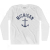 Michigan State Anchor Home Cotton Adult Long Sleeve T-shirt by Ultras