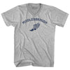 Middlesbrough Running Track Winged Foot-Adult Cotton V-neck T-shirt by Tribe Lacrosse