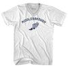 Middlesbrough Running Track Winged Foot-Adult Cotton V-neck T-shirt by Tribe Lacrosse