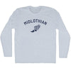 Midlothian Running Track Winged Foot Adult Tri-Blend Long Sleeve T-shirt by Tribe Lacrosse