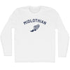 Midlothian Running Track Winged Foot Adult Cotton Long Sleeve T-shirt by Tribe Lacrosse