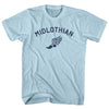 Midlothian Running Track Winged Foot Adult Cotton T-shirt by Tribe Lacrosse