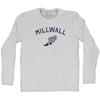 Millwall Running Track Winged Foot-Adult Cotton Long Sleeve T-shirt by Tribe Lacrosse