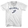 Millwall Running Track Winged Foot-Adult Cotton V-neck T-shirt by Tribe Lacrosse