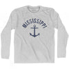 Mississippi State Anchor Home Cotton Adult Long Sleeve T-shirt by Ultras