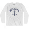 Mississippi State Anchor Home Cotton Adult Long Sleeve T-shirt by Ultras