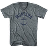 Montana State Anchor Home Tri-Blend Adult V-neck Womens T-shirt by Ultras