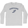 Morecambe Running Track Winged Foot Adult Cotton Long Sleeve T-shirt by Tribe Lacrosse
