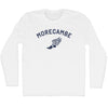 Morecambe Running Track Winged Foot Adult Cotton Long Sleeve T-shirt by Tribe Lacrosse