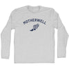 Motherwell Running Track Winged Foot Adult Cotton Long Sleeve T-shirt by Tribe Lacrosse