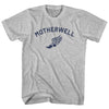 Motherwell Running Track Winged Foot Adult Cotton T-shirt by Tribe Lacrosse