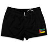Mozambique Country Heritage Flag Shorty Short Gym Shorts 2.5" Inseam Made In USA by Shorty Shorts