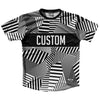 Multiple Lines Pattern Finish Line  Running Shirt Track Cross Made In USA by Tribe Lacrosse