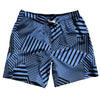 Multiple Lines Pattern Swim Shorts 7" Made in USA by Tribe Lacrosse