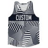 Multiple Lines Pattern Finish Line  Running Racerback Singlet by Tribe Lacrosse