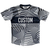 Multiple Lines Pattern Finish Line  Running Shirt Track Cross Made In USA by Tribe Lacrosse
