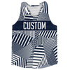 Multiple Lines Pattern Finish Line  Running Racerback Singlet by Tribe Lacrosse