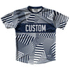 Multiple Lines Pattern Finish Line  Running Shirt Track Cross Made In USA by Tribe Lacrosse