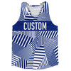 Multiple Lines Pattern Finish Line  Running Racerback Singlet by Tribe Lacrosse