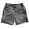 Multiple Lines Pattern Swim Shorts 7" Made in USA by Tribe Lacrosse