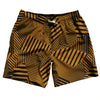 Multiple Lines Pattern Swim Shorts 7" Made in USA by Tribe Lacrosse