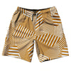 Multiple Lines Pattern 10" Swim Shorts Made in USA by Tribe Lacrosse