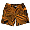 Multiple Lines Pattern Swim Shorts 7" Made in USA by Tribe Lacrosse