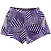 Multiple Lines Pattern Womens & Girls Sport Shorts End Made In USA by Tribe Lacrosse