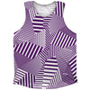 Multiple Lines Pattern Finish Line Athletic Tank Top by Tribe Lacrosse