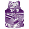 Multiple Lines Pattern Finish Line  Running Racerback Singlet by Tribe Lacrosse