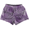 Multiple Lines Pattern Womens & Girls Sport Shorts End Made In USA by Tribe Lacrosse