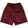 Multiple Lines Pattern Basketball Practice Shorts Made In USA by Tribe Lacrosse