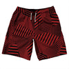 Multiple Lines Pattern 10" Swim Shorts Made in USA by Tribe Lacrosse