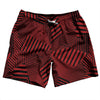 Multiple Lines Pattern Swim Shorts 7" Made in USA by Tribe Lacrosse