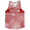 Multiple Lines Pattern Finish Line  Running Racerback Singlet by Tribe Lacrosse